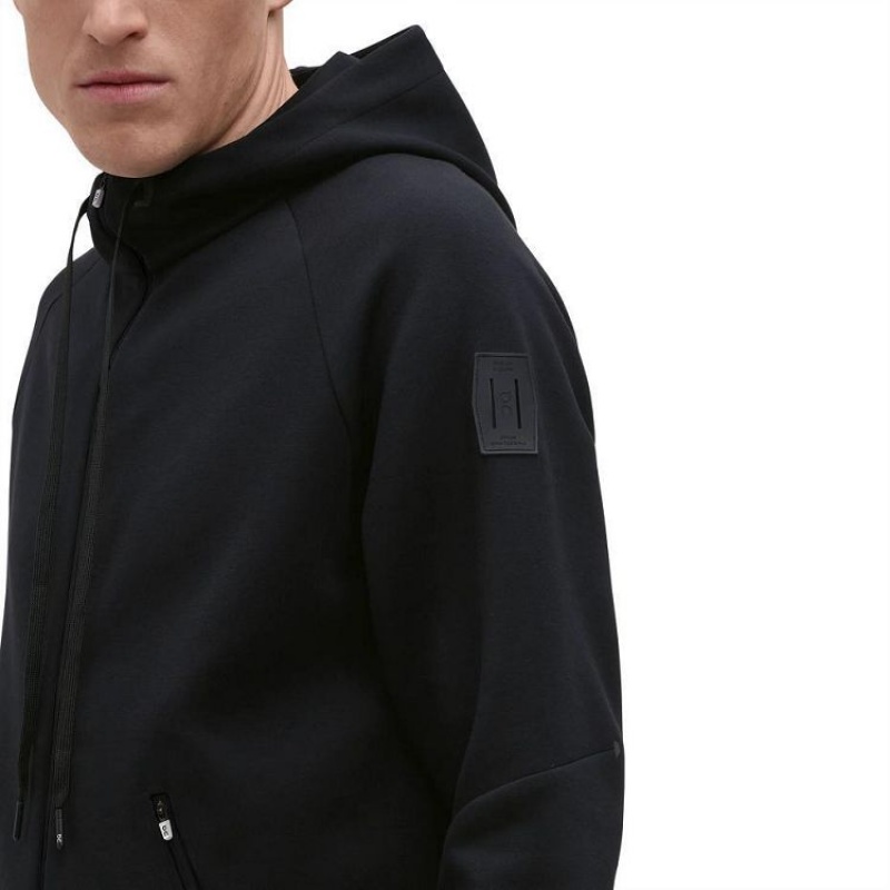 Black On Cloud Zipped Men's Hoodie | On_IN8811