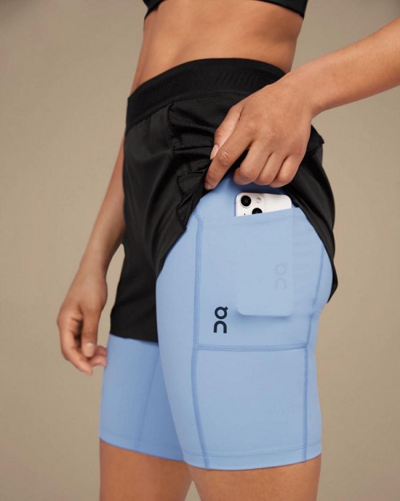 Black / Blue On Cloud Active Women's Shorts | On_IN8078