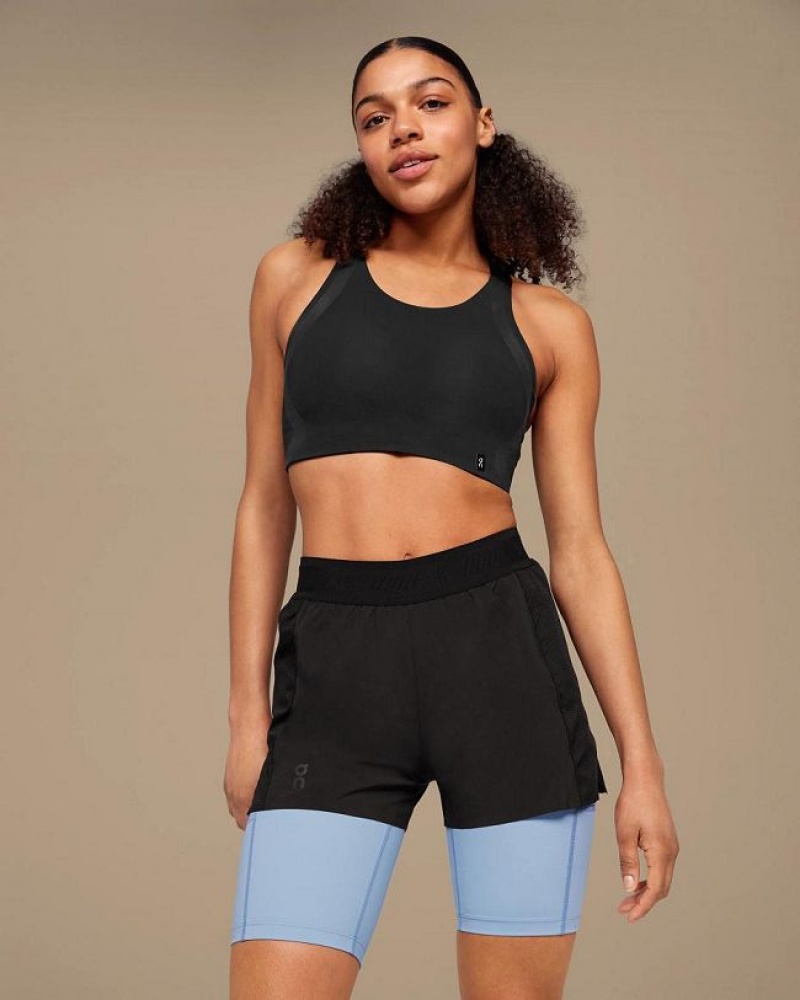 Black / Blue On Cloud Active Women's Shorts | On_IN8078
