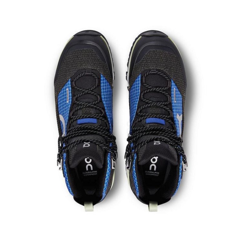 Black / Blue On Cloud Cloudalpine Waterproof Women's Hiking Boots | On_IN8209