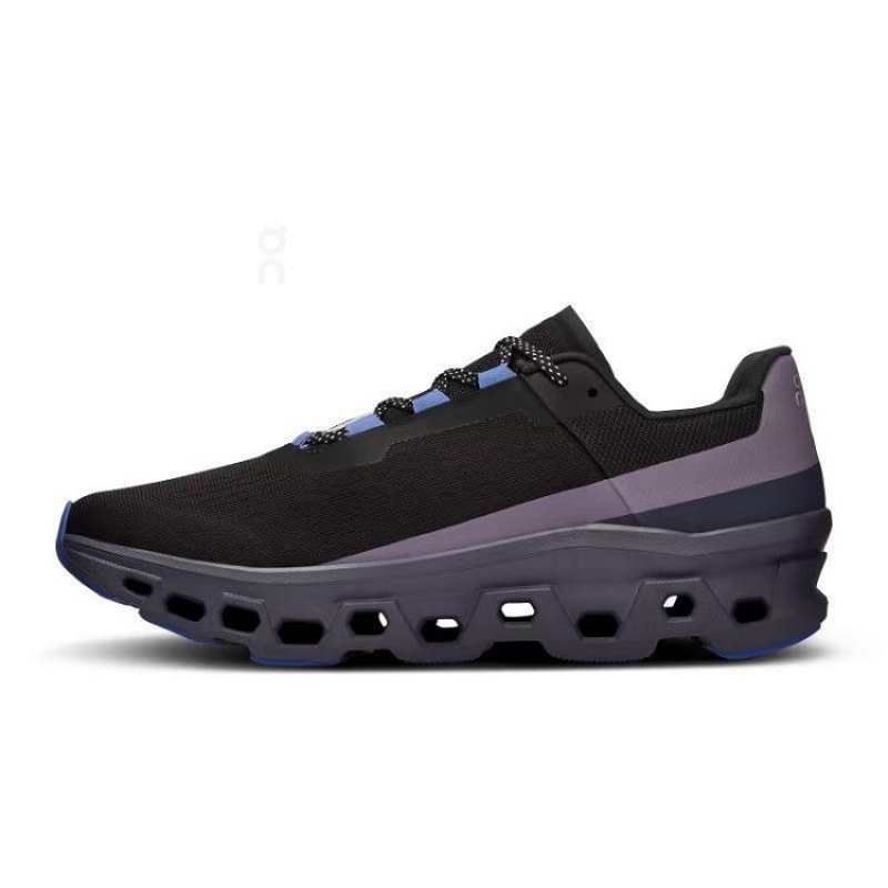 Black / Blue On Cloud Cloudmonster Men's Running Shoes | On_IN8472