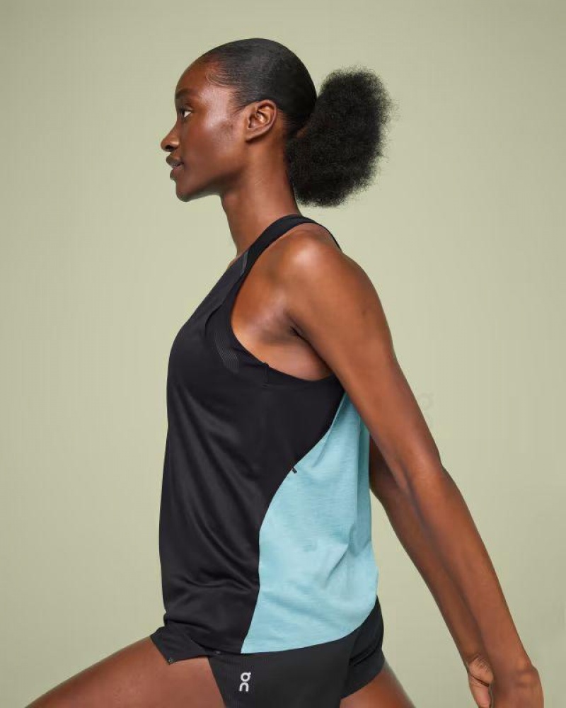 Black / Blue On Cloud Tank-T Women\'s Tank Tops | On_IN8152