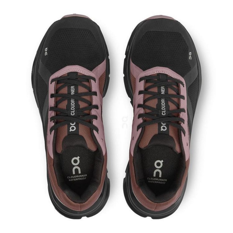 Black / Brown On Cloud Cloudrunner Waterproof Women's Running Shoes | On_IN9101