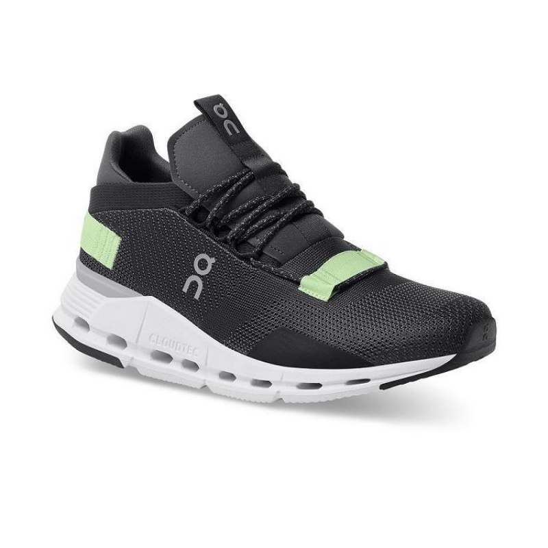 Black / Green On Cloud Cloudnova Men's Sneakers | On_IN8988