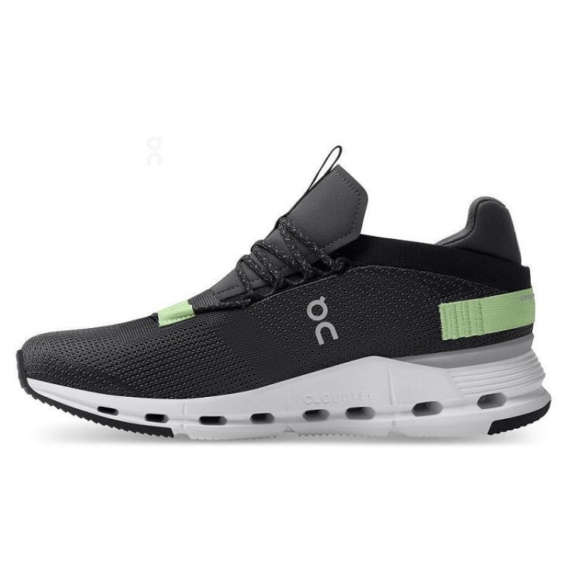 Black / Green On Cloud Cloudnova Men's Sneakers | On_IN8988
