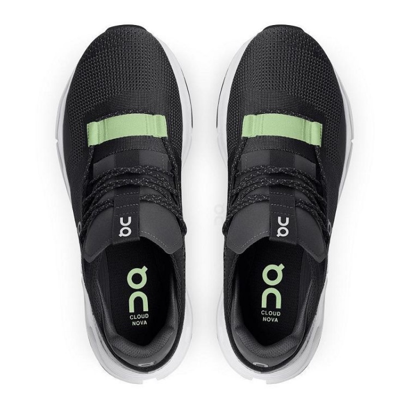 Black / Green On Cloud Cloudnova Men's Sneakers | On_IN8988