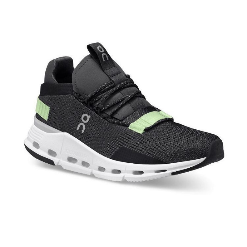 Black / Green On Cloud Cloudnova Women's Sneakers | On_IN8624