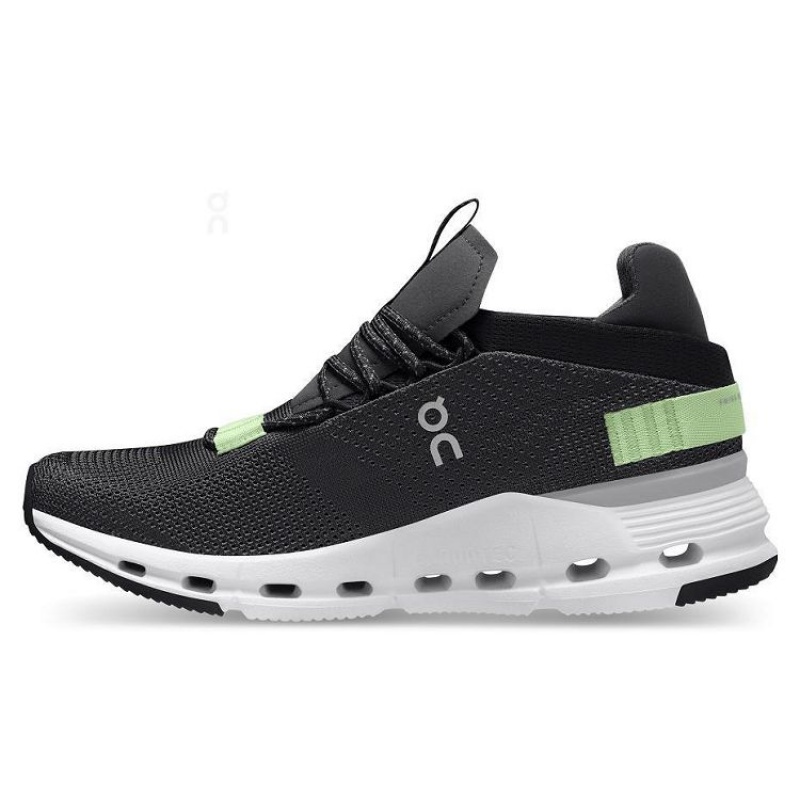Black / Green On Cloud Cloudnova Women's Sneakers | On_IN8624
