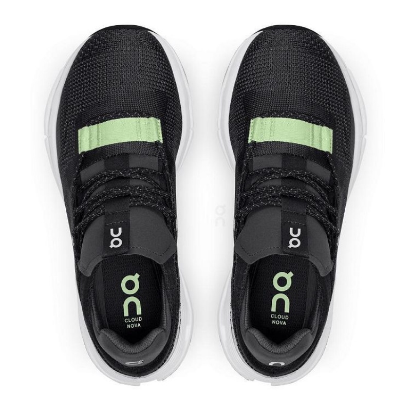 Black / Green On Cloud Cloudnova Women's Sneakers | On_IN8624