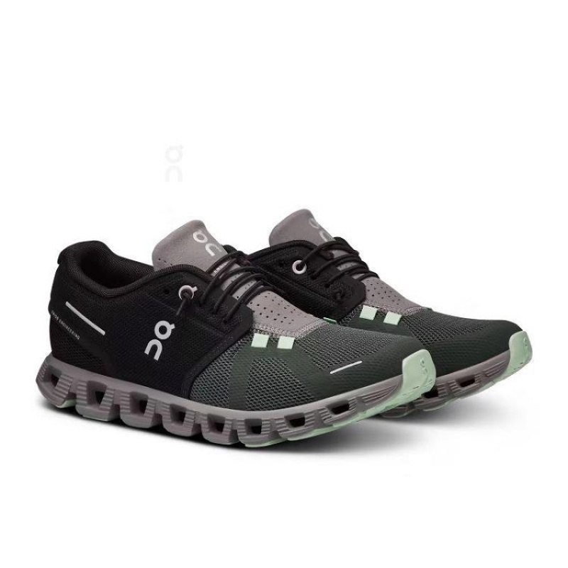 Black / Olive On Cloud Cloud 5 Women's Sneakers | On_IN8585