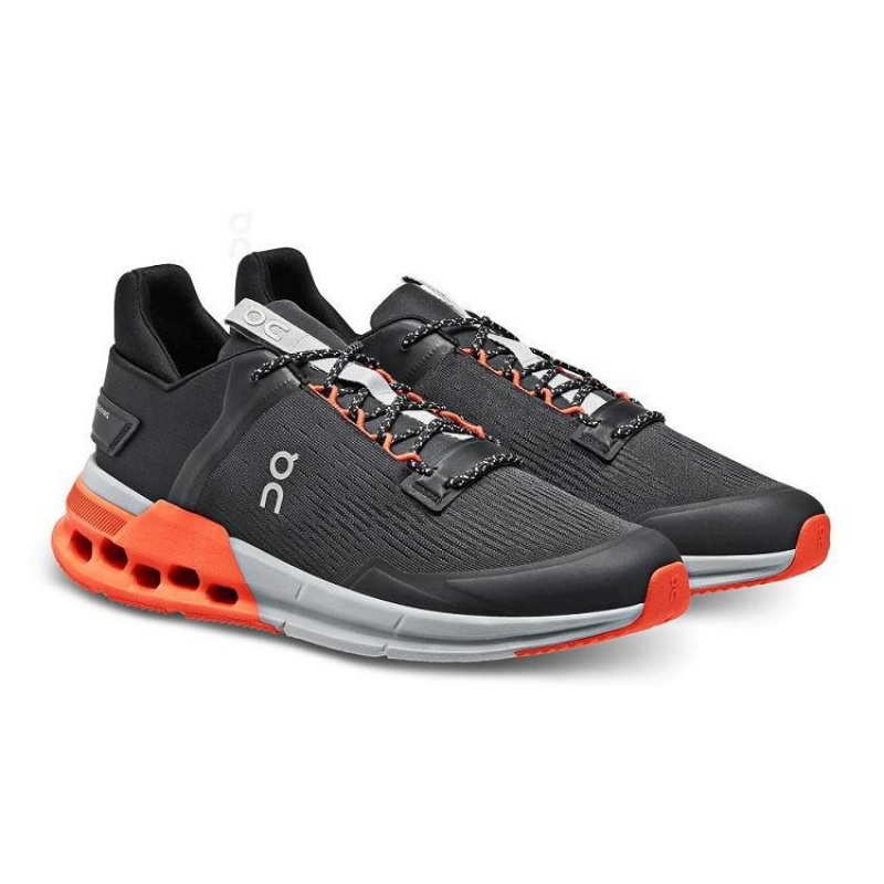 Black / Orange On Cloud Cloudnova Flux Men's Sneakers | On_IN8820