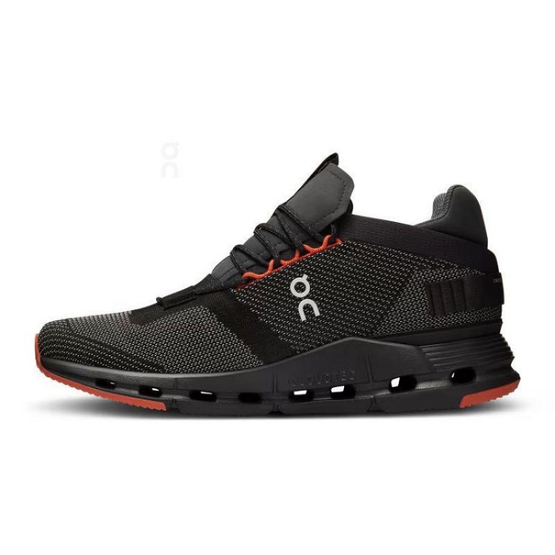 Black / Orange On Cloud Cloudnova Men's Sneakers | On_IN8350