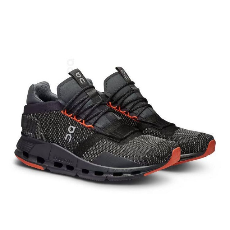 Black / Orange On Cloud Cloudnova Men's Sneakers | On_IN8350