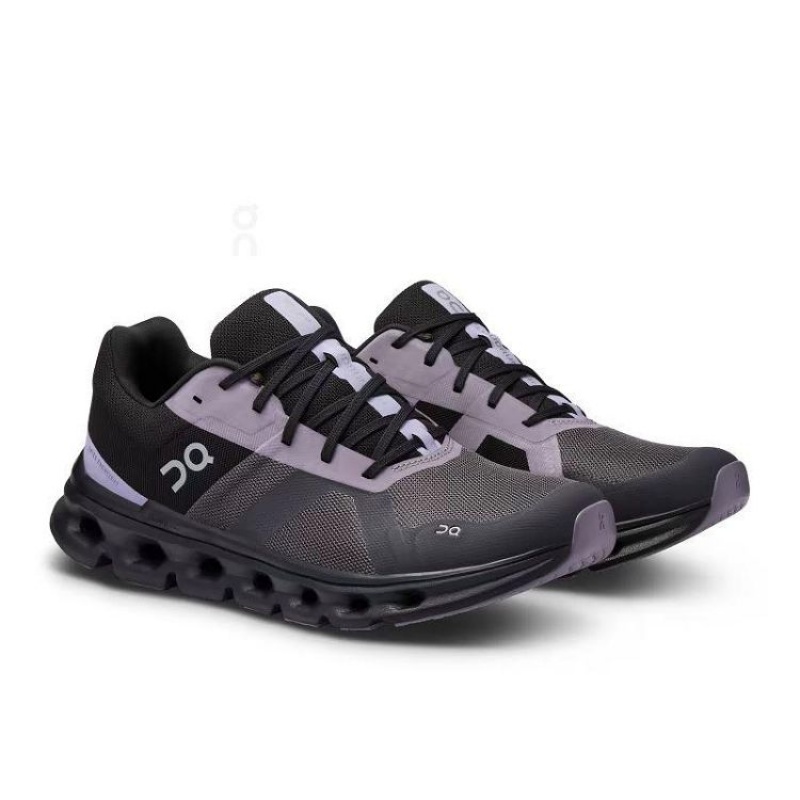 Black / Purple On Cloud Cloudrunner Men's Running Shoes | On_IN9125