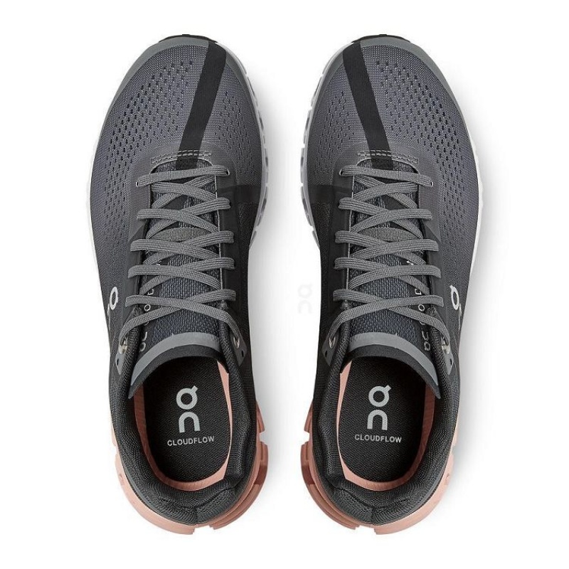 Black / Rose On Cloud Cloudflow Women's Running Shoes | On_IN8449