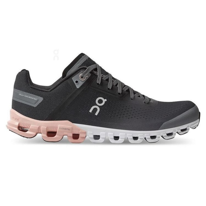 Black / Rose On Cloud Cloudflow Women\'s Running Shoes | On_IN8449