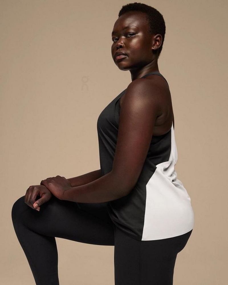 Black / White On Cloud Tank-T Women's Tank Tops | On_IN1176