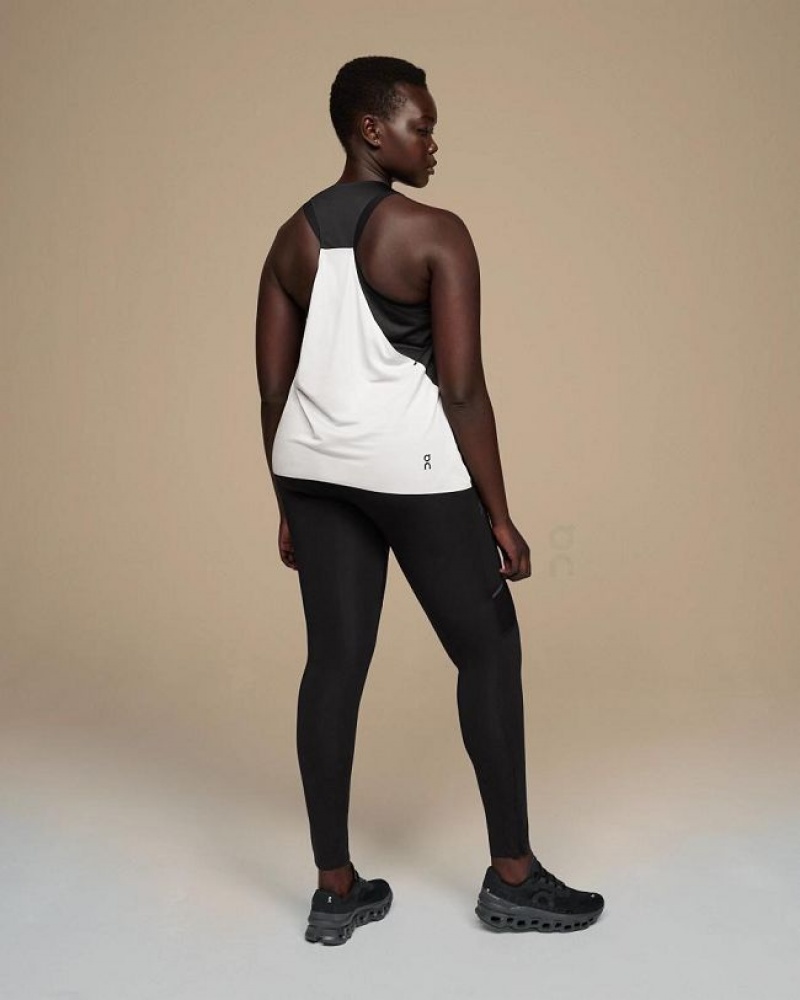 Black / White On Cloud Tank-T Women's Tank Tops | On_IN1176