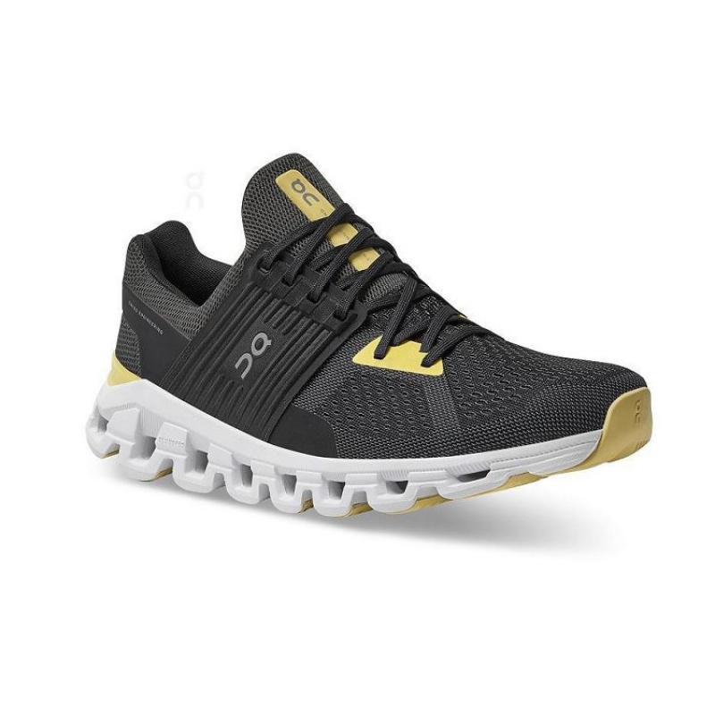 Black / Yellow On Cloud Cloudswift Men's Running Shoes | On_IN9065