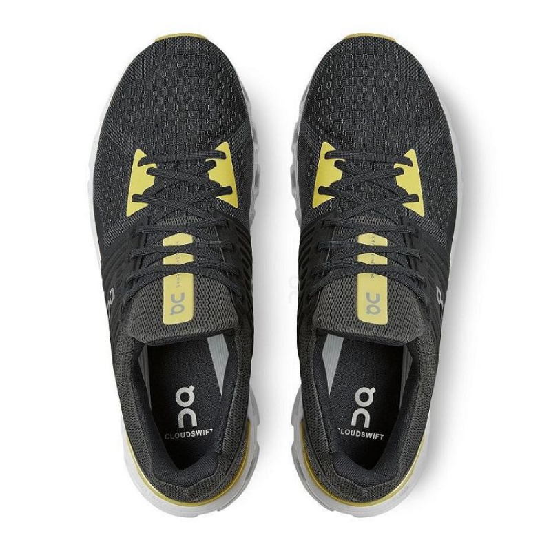 Black / Yellow On Cloud Cloudswift Men's Running Shoes | On_IN9065