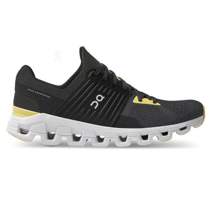 Black / Yellow On Cloud Cloudswift Men\'s Running Shoes | On_IN9065