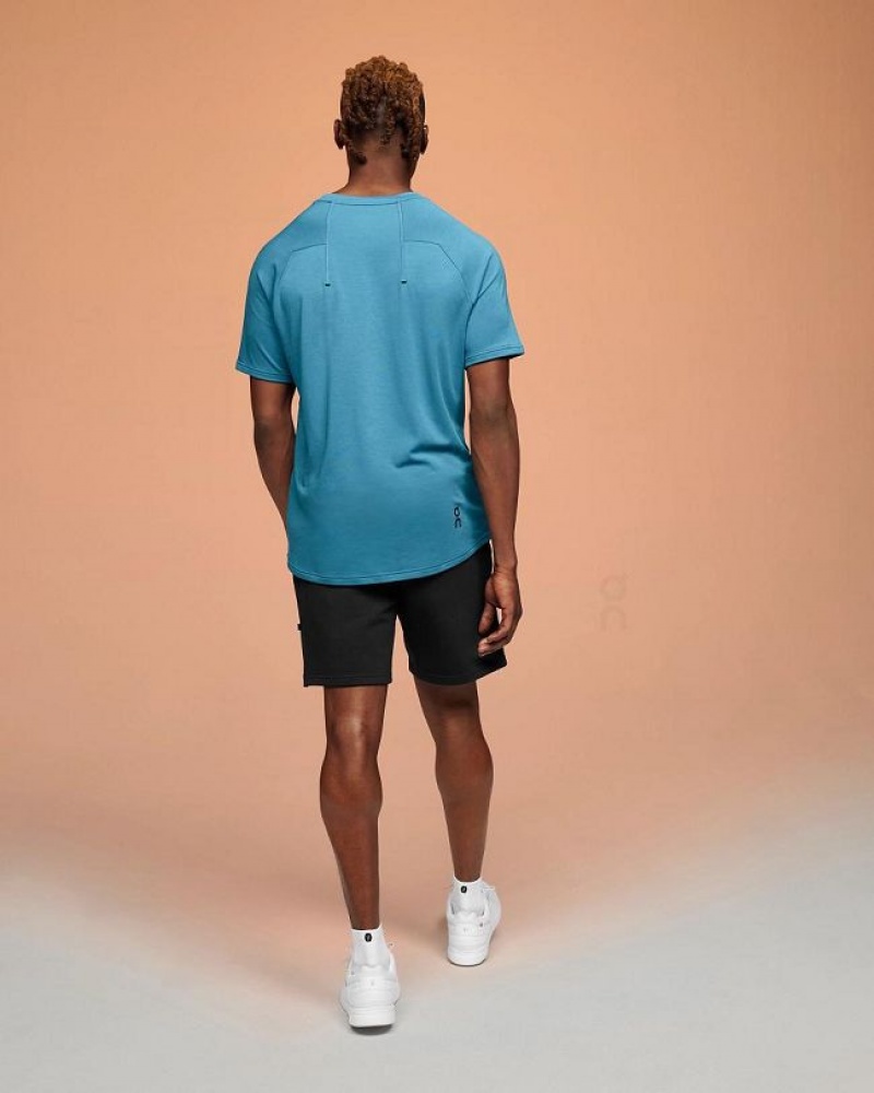 Blue On Cloud Focus-T Men's T Shirts | On_IN8588