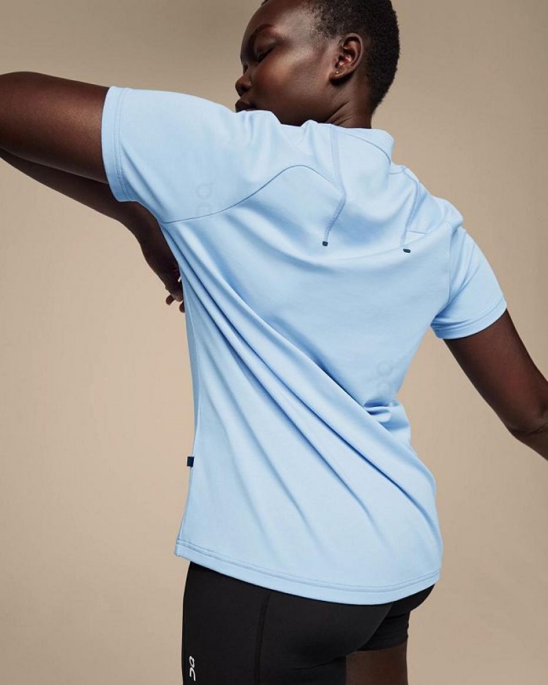 Blue On Cloud Focus-T Women's T Shirts | On_IN8190