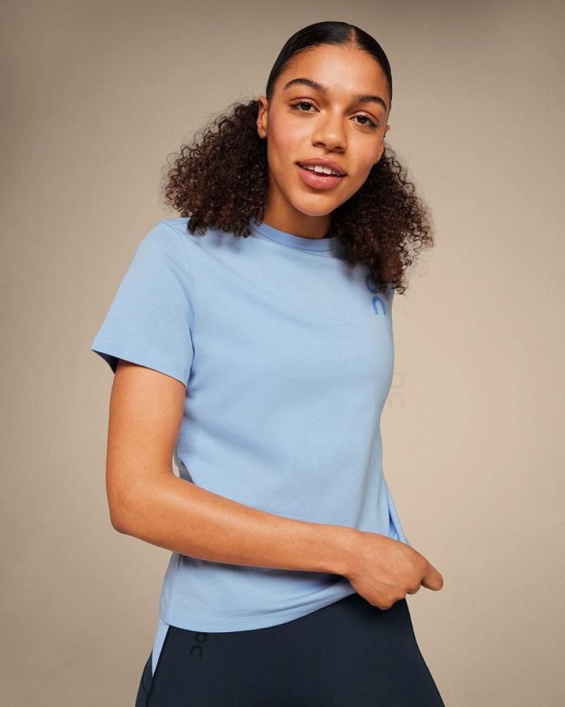 Blue On Cloud Graphic-T Women's T Shirts | On_IN8491