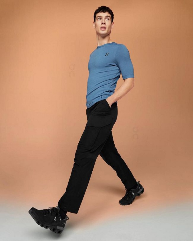 Blue On Cloud Merino-T Men's T Shirts | On_IN8156