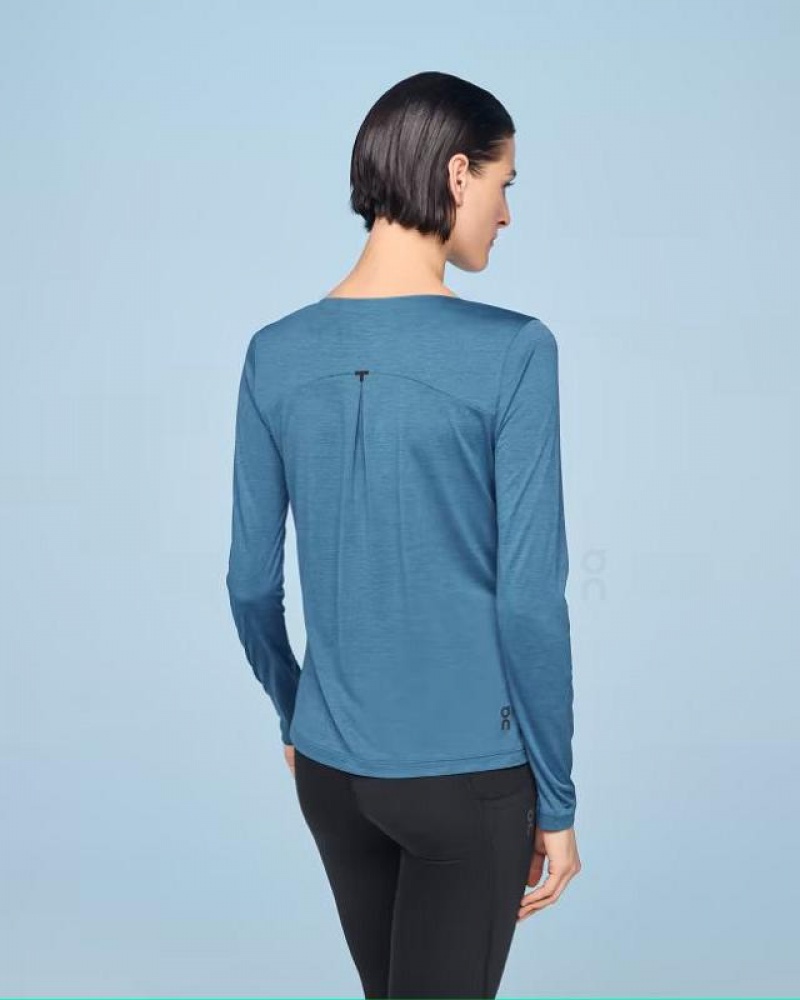 Blue On Cloud Performance Long-T Women's T Shirts | On_IN8531