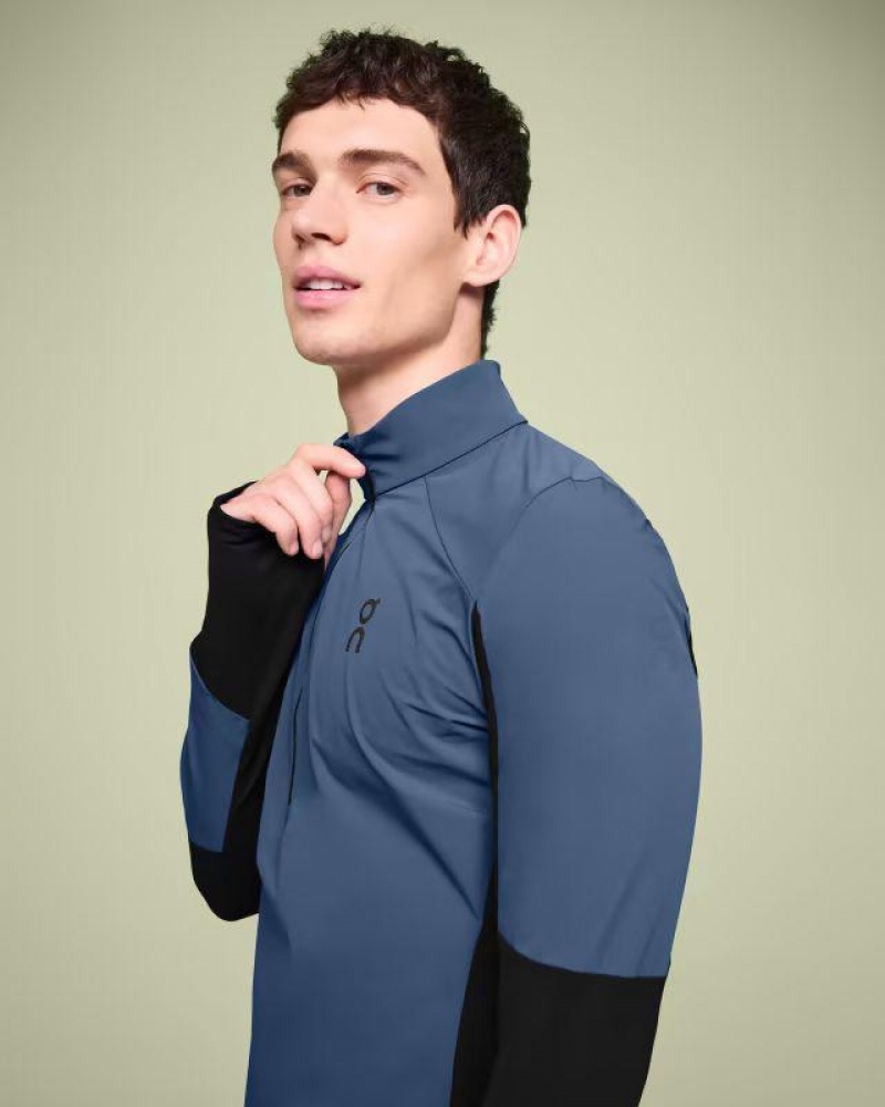 Blue On Cloud Trail Breaker Men's T Shirts | On_IN9037