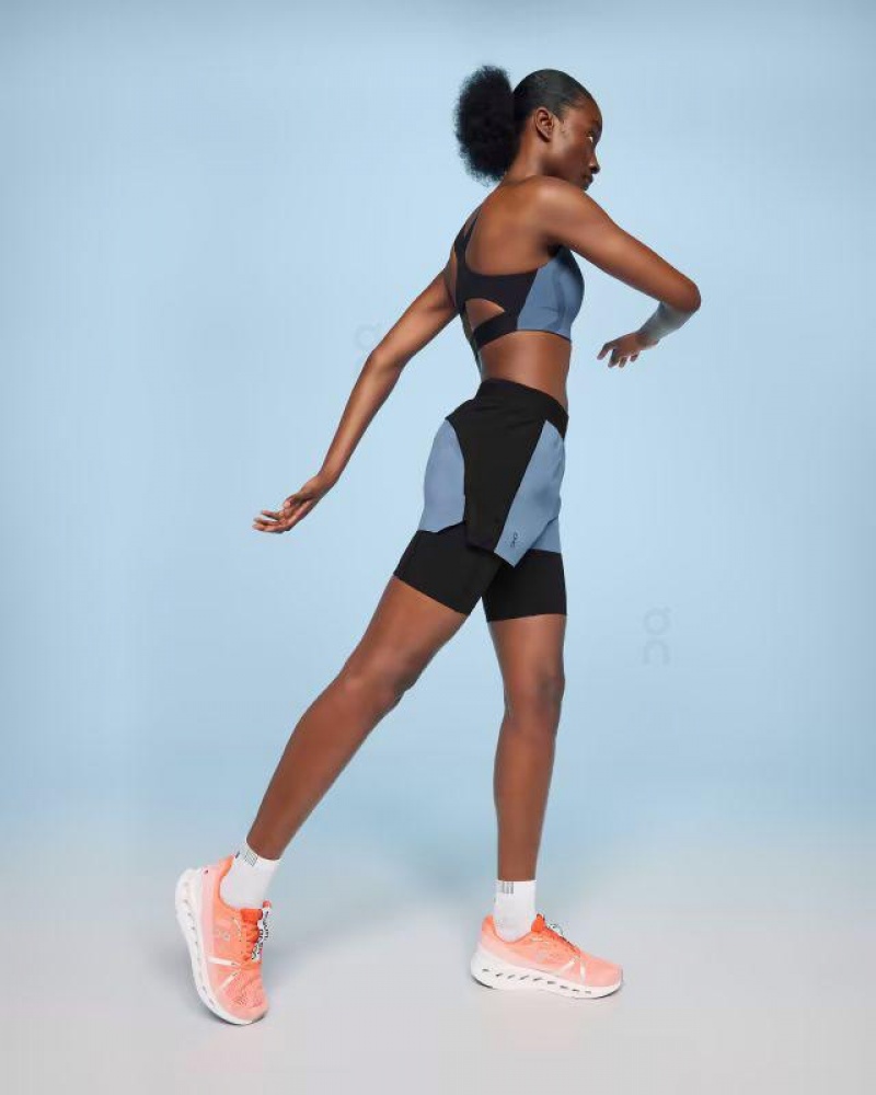Blue / Black On Cloud Active Women's Shorts | On_IN9103