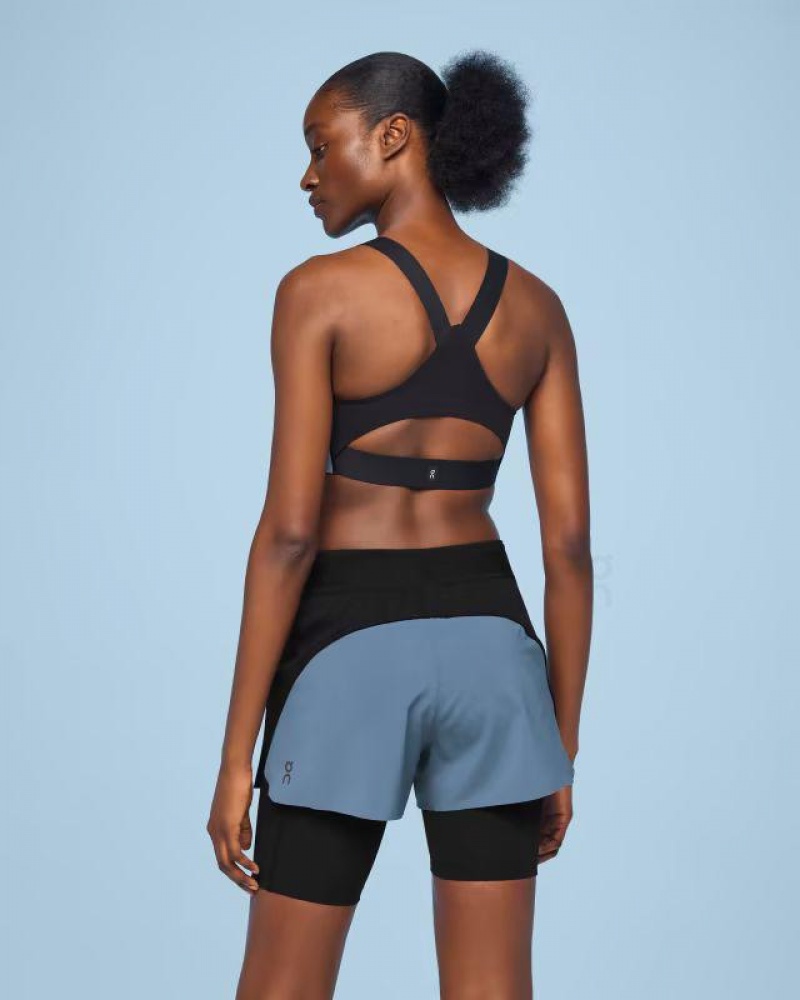 Blue / Black On Cloud Active Women's Shorts | On_IN9103