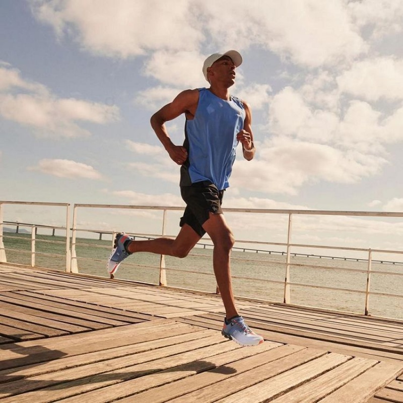 Blue / White On Cloud Cloudflow Men's Running Shoes | On_IN8762