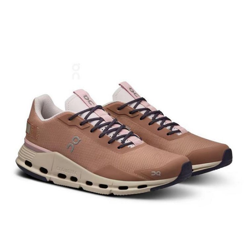 Brown On Cloud Cloudnova Form Women's Sneakers | On_IN9064
