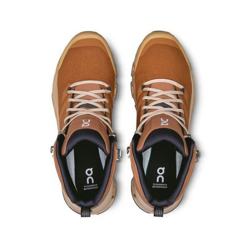 Brown On Cloud Cloudrock 2 Waterproof Men's Hiking Boots | On_IN8327