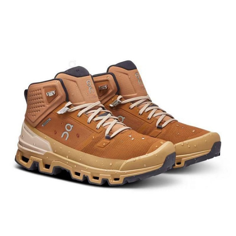 Brown On Cloud Cloudrock 2 Waterproof Men's Hiking Boots | On_IN8327