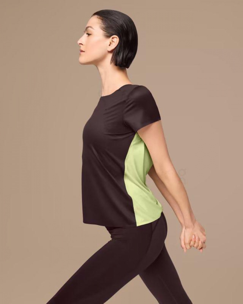 Brown On Cloud Performance-T Women's T Shirts | On_IN8546