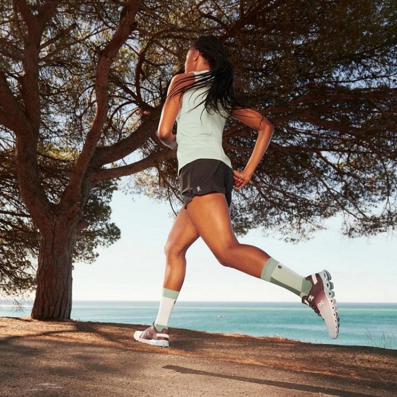 Burgundy On Cloud Cloudflow Women's Running Shoes | On_IN8056