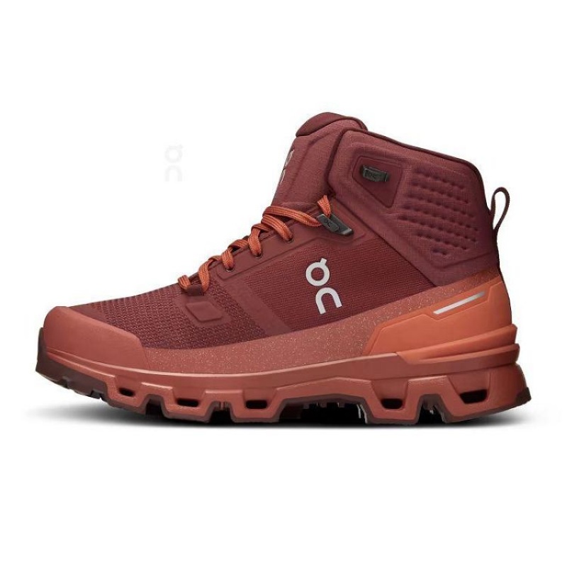Burgundy On Cloud Cloudrock 2 Waterproof Women's Hiking Boots | On_IN8621