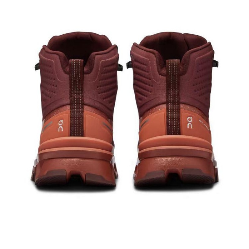 Burgundy On Cloud Cloudrock 2 Waterproof Women's Hiking Boots | On_IN8621