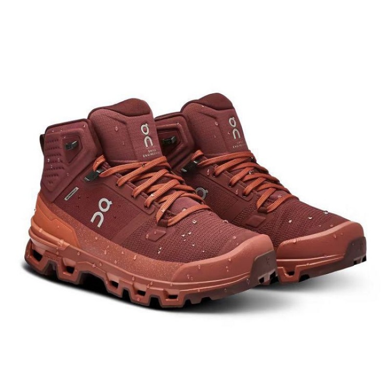 Burgundy On Cloud Cloudrock 2 Waterproof Women's Hiking Boots | On_IN8621