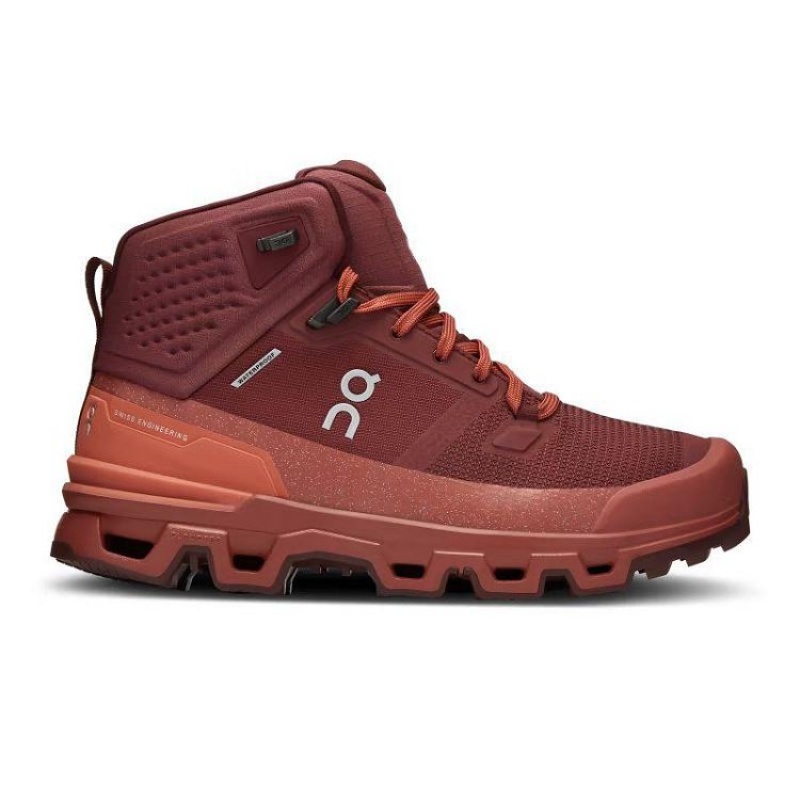 Burgundy On Cloud Cloudrock 2 Waterproof Women\'s Hiking Boots | On_IN8621