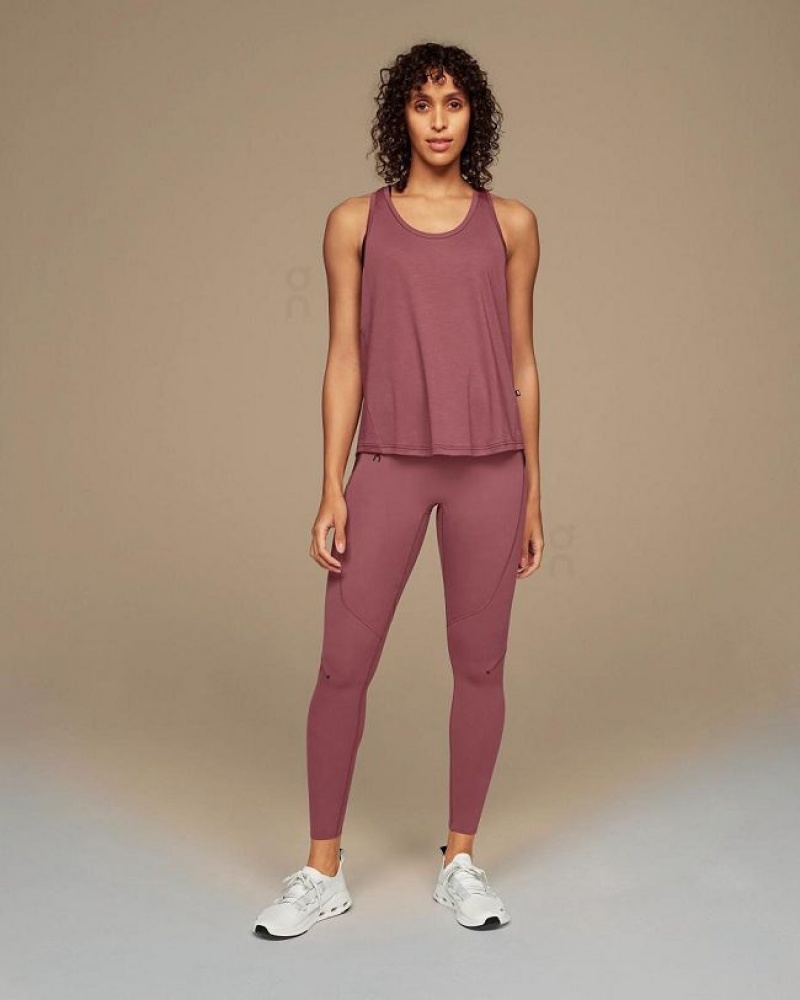 Burgundy On Cloud Focus Women\'s Tank Tops | On_IN8961