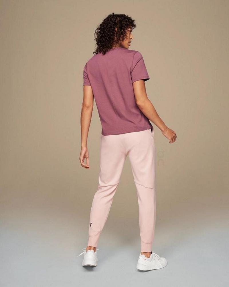 Burgundy On Cloud Graphic-T Women's T Shirts | On_IN9115