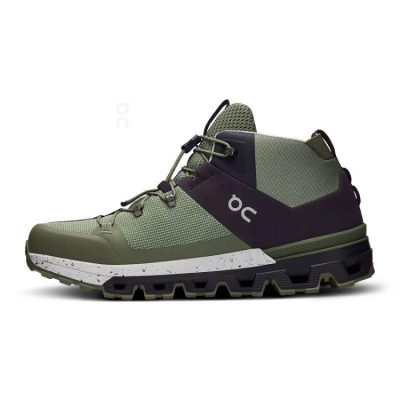 Green On Cloud Cloudtrax Men's Hiking Boots | On_IN8106