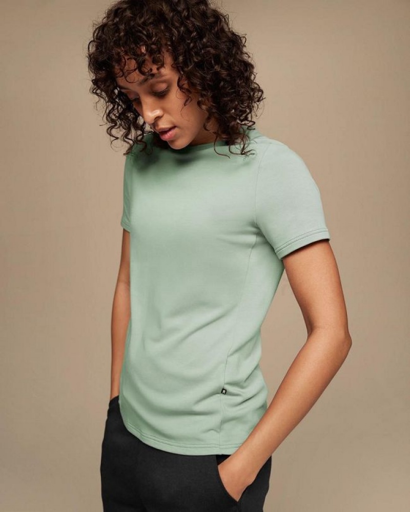 Green On Cloud Focus-T Women's T Shirts | On_IN8570