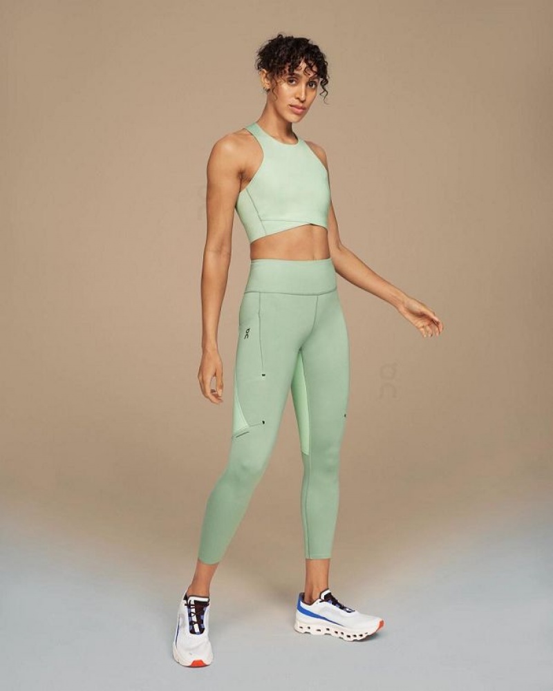 Green On Cloud Performance 7/8 Women's Leggings | On_IN9071