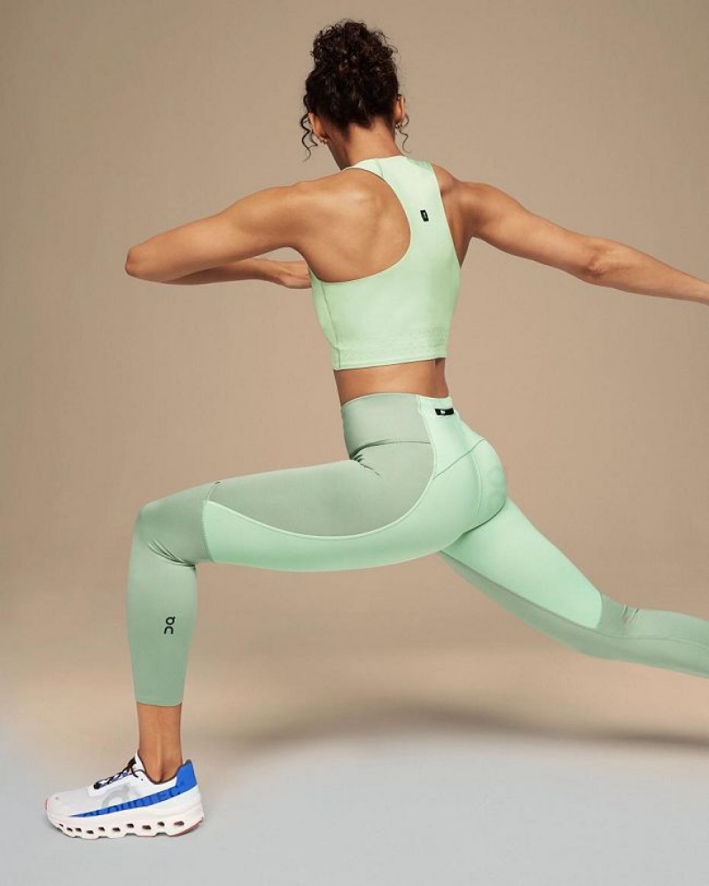 Green On Cloud Performance 7/8 Women's Leggings | On_IN9071