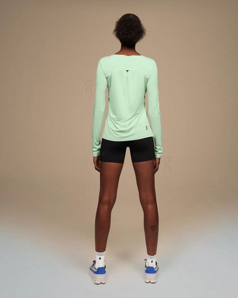 Green On Cloud Performance Long-T Women's T Shirts | On_IN8807